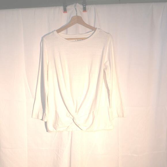 Loft Front Gather T Shirt White Size M - Picture 7 of 13